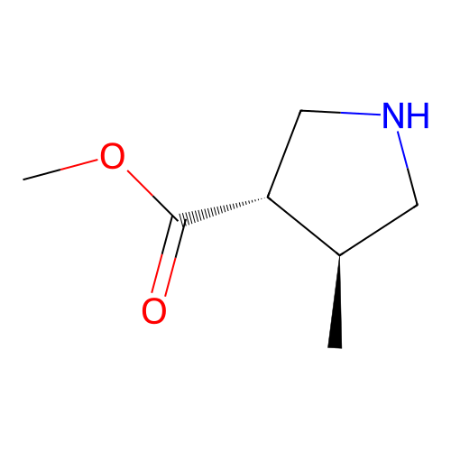 rac-methyl (3R,4R)-4-methylpyrrolidine-3-carboxylate structure