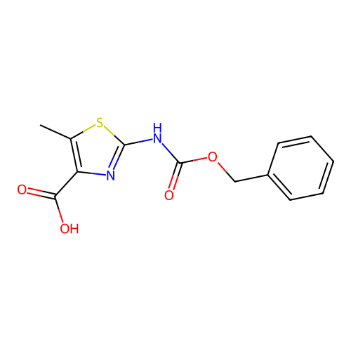 2-{[(Benzyloxy)carbonyl]amino}-5-methyl-1,3-thiazole-4-carboxylic acid structure