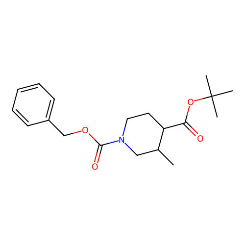 4-(1,1-Dimethylethyl) 1-(phenylmethyl) 3-methyl-1,4-piperidinedicarboxylate structure