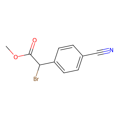 Methyl 2-bromo-2-(4-cyanophenyl)acetate structure