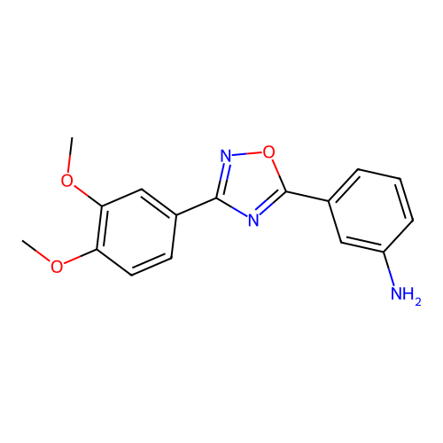 3-(3-(3,4-Dimethoxyphenyl)-1,2,4-oxadiazol-5-yl)aniline structure