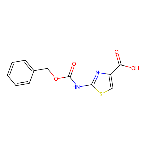 2-{[(Benzyloxy)carbonyl]amino}-1,3-thiazole-4-carboxylic acid structure