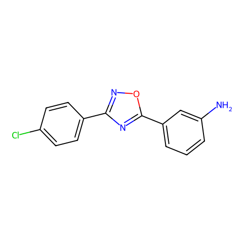 3-[3-(4-Chlorophenyl)-1,2,4-oxadiazol-5-yl]aniline structure