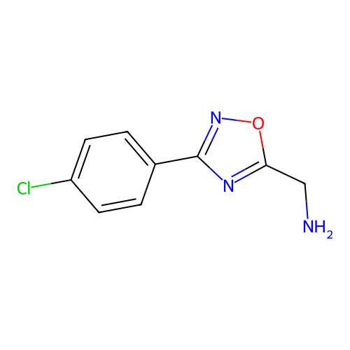 [3-(4-Chlorophenyl)-1,2,4-oxadiazol-5-yl]methanamine structure