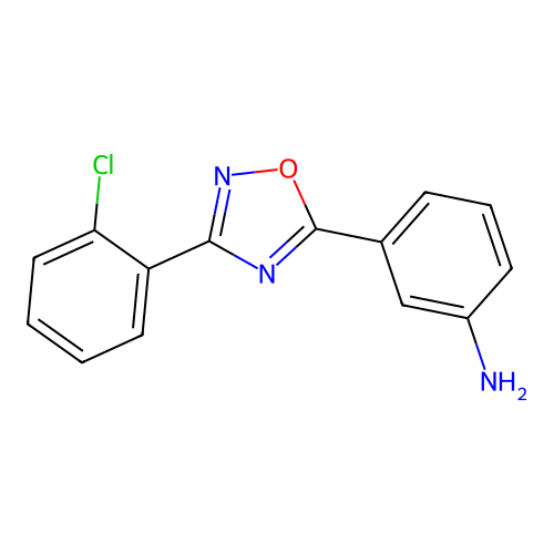 3-(3-(2-Chlorophenyl)-1,2,4-oxadiazol-5-yl)aniline structure