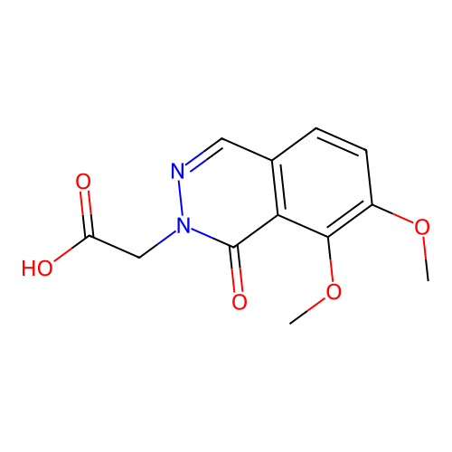 (7,8-dimethoxy-1-oxophthalazin-2(1H)-yl)acetic acid structure