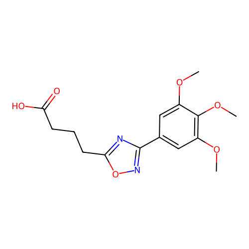 4-(3-(3,4,5-Trimethoxyphenyl)-1,2,4-oxadiazol-5-yl)butanoic acid structure