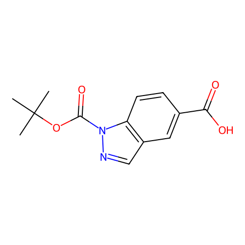 1-(Tert-butoxycarbonyl)-1H-indazole-5-carboxylic acid structure