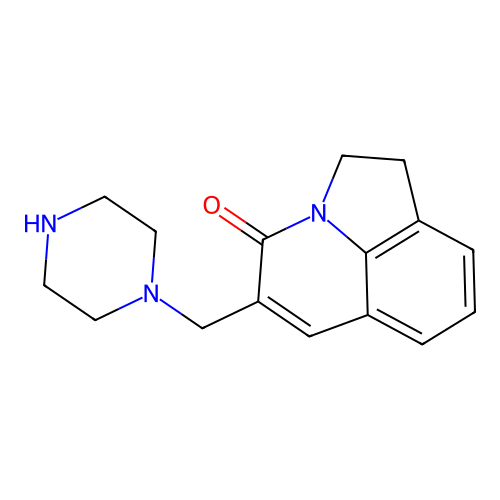 5-(piperazin-1-ylmethyl)-1,2-dihydro-4H-pyrrolo[3,2,1-ij]quinolin-4-one structure