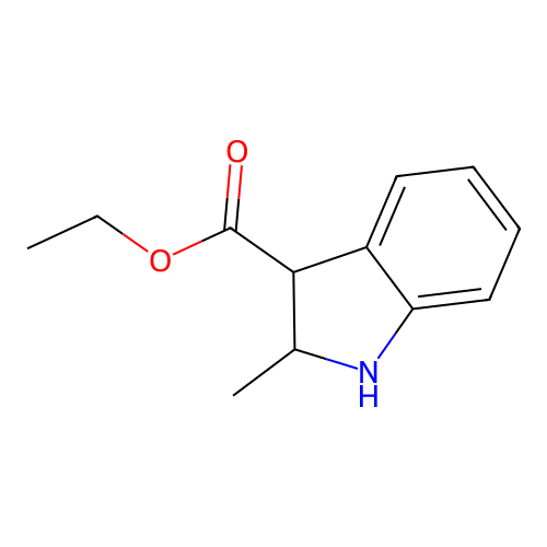 Ethyl 2-methyl-2,3-dihydro-1H-indole-3-carboxylate structure