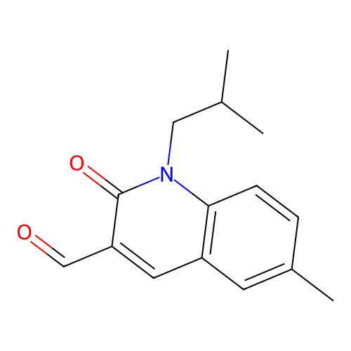 1-Isobutyl-6-methyl-2-oxo-1,2-dihydroquinoline-3-carbaldehyde structure