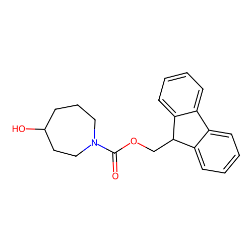 (9H-fluoren-9-yl)methyl 4-hydroxyazepane-1-carboxylate structure