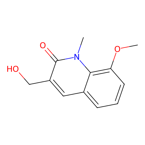 3-(Hydroxymethyl)-8-methoxy-1-methylquinolin-2-one structure