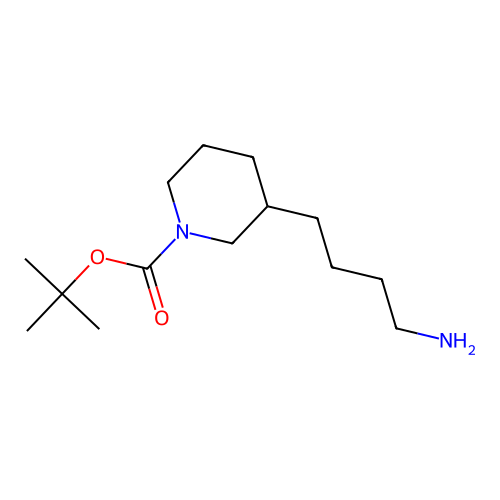Tert-butyl 3-(4-aminobutyl)piperidine-1-carboxylate structure