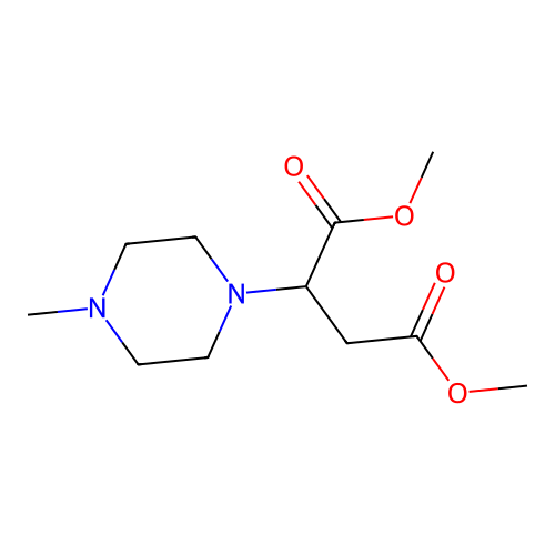 Dimethyl 2-(4-methylpiperazin-1-yl)butanedioate structure