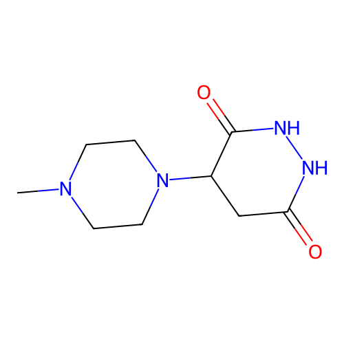 Tetrahydro-4-(4-methyl-1-piperazinyl)-3,6-pyridazinedione structure