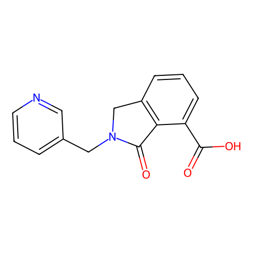 3-Oxo-2-(pyridin-3-ylmethyl)isoindoline-4-carboxylic acid structure
