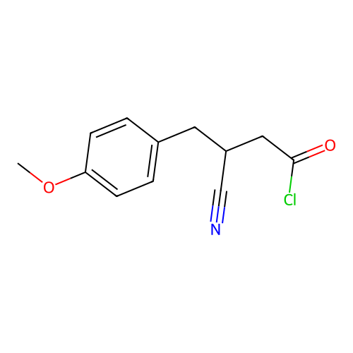 3-Cyano-4-(4-methoxyphenyl)butanoyl chloride structure