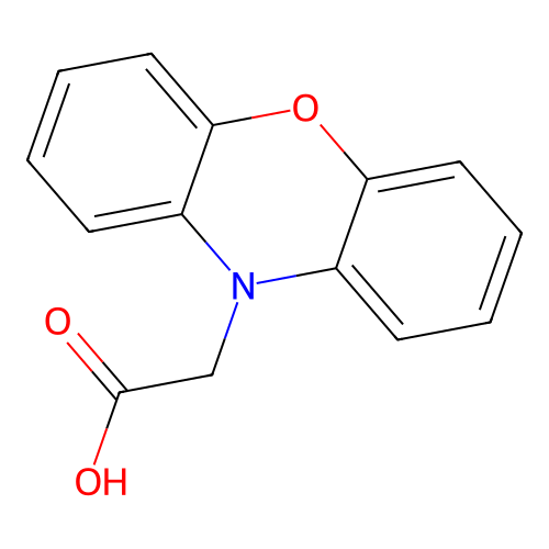 Phenoxazine-10-acetic acid structure