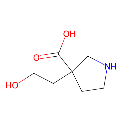 3-(2-Hydroxy-ethyl)-pyrrolidine-3-carboxylic acid structure
