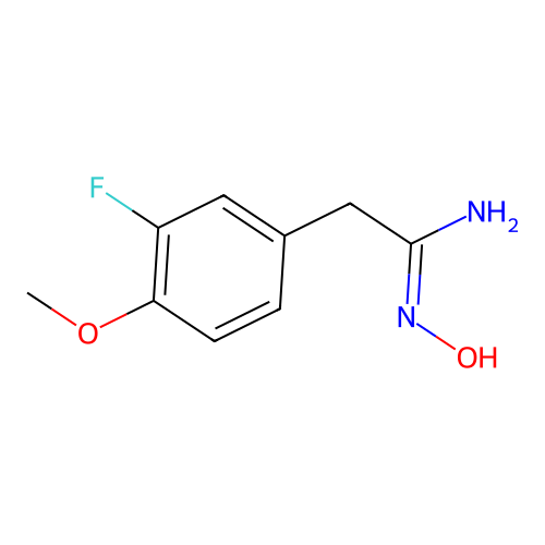 2-(3-fluoro-4-methoxyphenyl)-N'-hydroxyethanimidamide structure