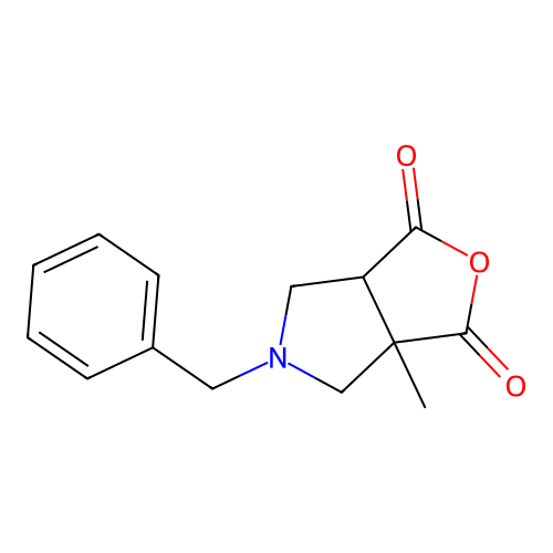 5-benzyl-3a-methyl-6,6a-dihydro-4H-furo[3,4-c]pyrrole-1,3-dione structure