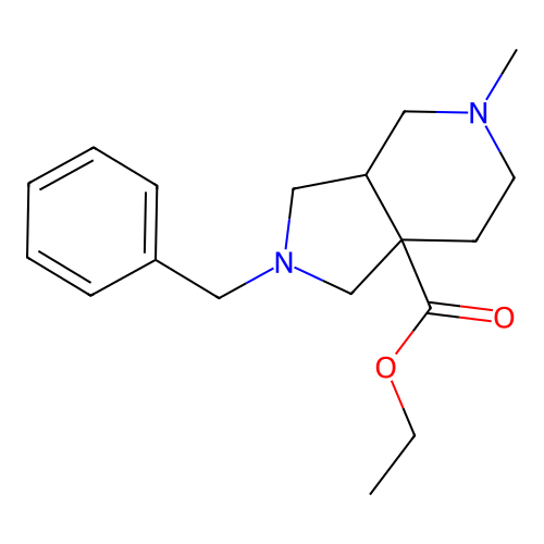 Ethyl 2-benzyl-5-methyloctahydro-7aH-pyrrolo[3,4-c]pyridine-7a-carboxylate structure