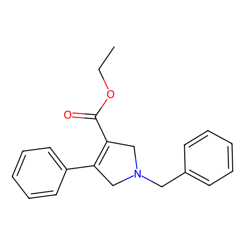 1-Benzyl-4-phenyl-2,5-dihydro-1H-pyrrole-3-carboxylic acid ethyl ester structure