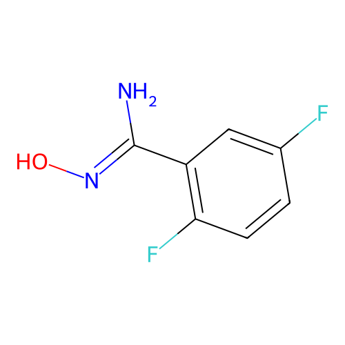2,5-difluoro-N'-hydroxybenzenecarboximidamide structure