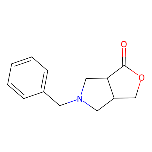 5-benzyl-hexahydro-1H-furo[3,4-c]pyrrol-1-one structure