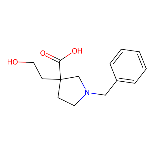 1-Benzyl-3-(2-hydroxyethyl)-pyrrolidine-3-carboxylic acid structure