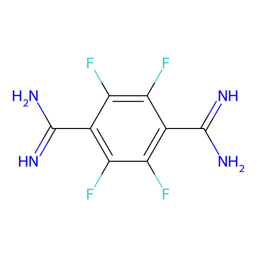 1,4-Diamidino-2,3,5,6-tetrafluorobenzene structure