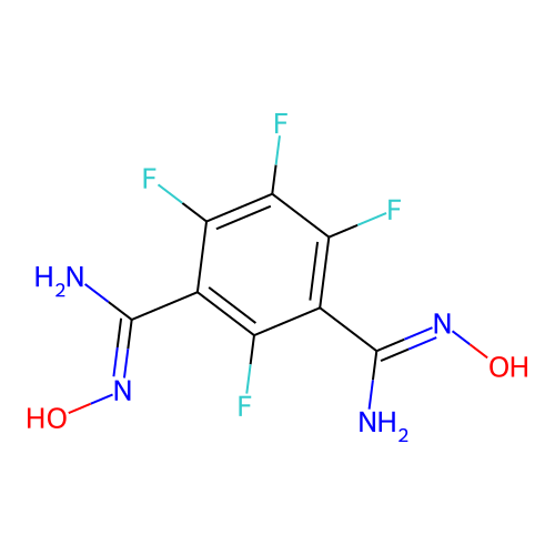 2,4,5,6-tetrafluoro-1-N',3-N'-dihydroxybenzene-1,3-dicarboximidamide structure