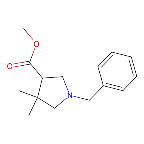 1-Benzyl-4,4-dimethyl-pyrrolidine-3-carboxylic acid methyl ester structure