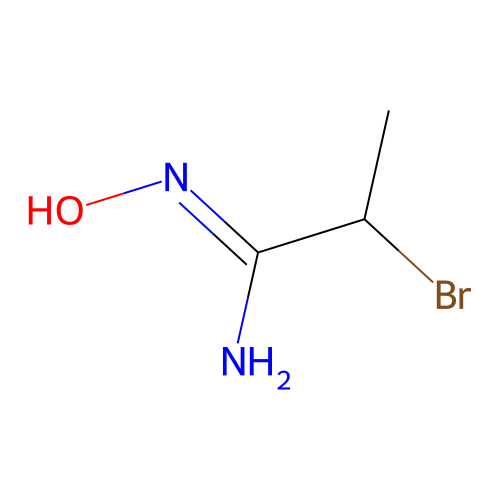 2-bromo-N'-hydroxypropanimidamide structure