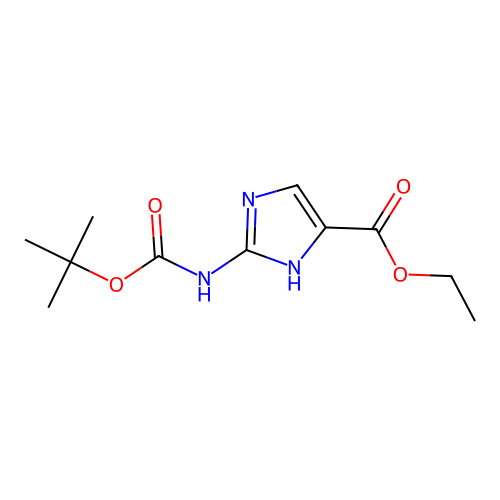 ethyl 2-[(2-methylpropan-2-yl)oxycarbonylamino]-1H-imidazole-5-carboxylate structure
