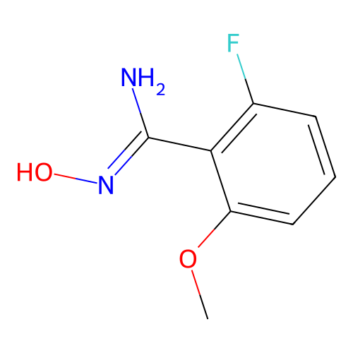 2-Fluoro-N inverted exclamation mark-hydroxy-6-methoxybenzimidamide structure