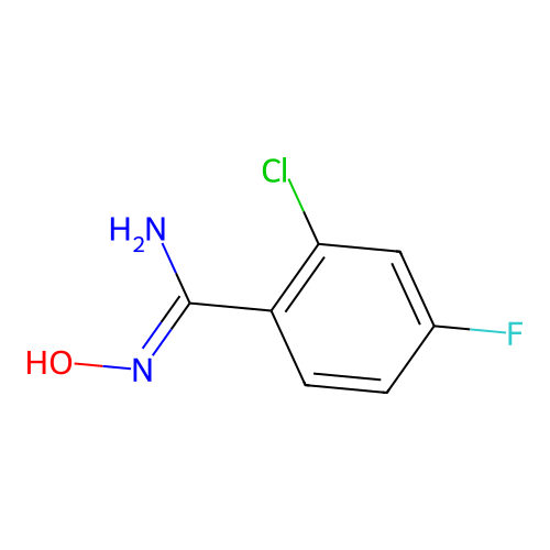 2-chloro-4-fluoro-N'-hydroxybenzenecarboximidamide structure