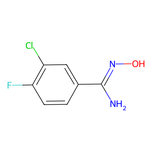 3-chloro-4-fluoro-N-hydroxy-benzenecarboximidamide structure