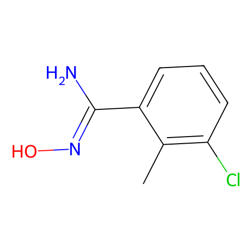 3-chloro-N'-hydroxy-2-methyl-benzamidine structure
