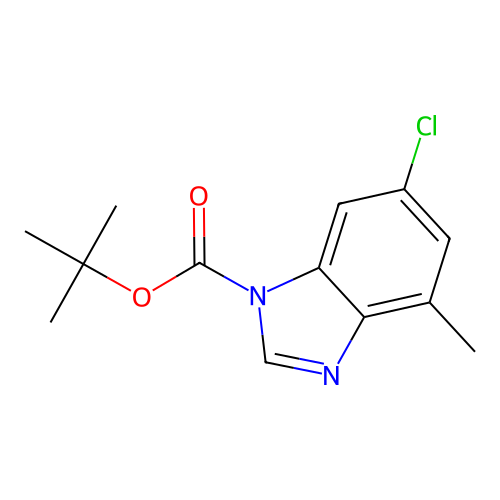1H-Benzimidazole-1-carboxylic acid, 6-chloro-4-methyl-, 1,1-dimethylethyl ester structure