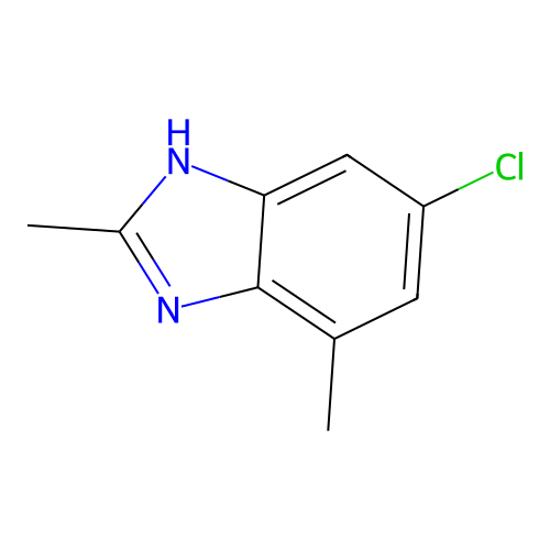 6-chloro-2,4-dimethyl-1H-benzimidazole structure