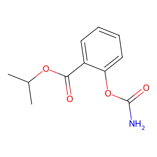 Benzoic acid, 2-((aminocarbonyl)oxy)-, 1-methylethyl ester structure