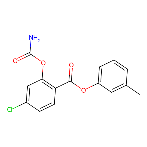 (3-Methylphenyl)2-carbamoyloxy-4-chlorobenzoate structure