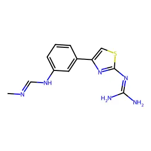 Guanidine, [4-[3-[[(methylamino)methylene]amino]phenyl]-2-thiazolyl]- structure