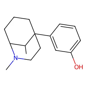 2,9-Dimethyl-5-(3-hydroxyphenyl)morphan structure