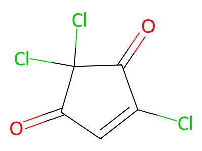 2,2,4-Trichloro-1,3-cyclopentenedione structure