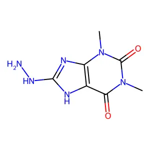 8-Hydrazinotheophylline structure