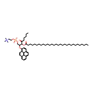1-Triacontanoyl-2-(pyren-1-yl)hexanoyl-sn-glycero-3-phosphocholine structure