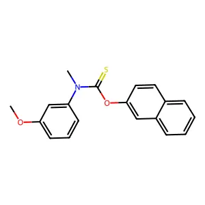O-2-naphthyl N-(3-methoxyphenyl)-N-methylthiocarbamate structure